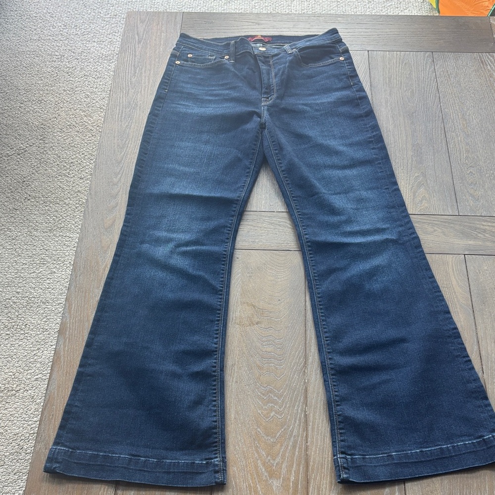 7 For All Mankind Dark Blue Flare Jeans 31 “ inseam